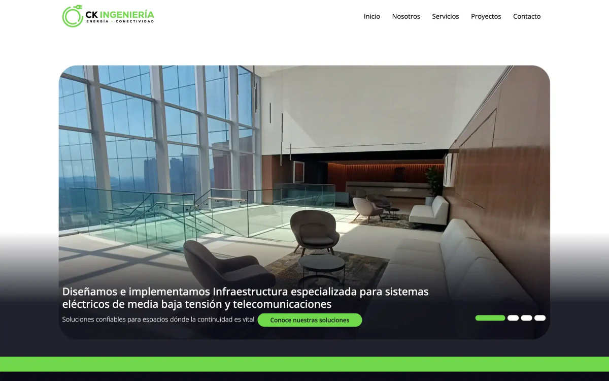 Website preview for CK Comunicaciones